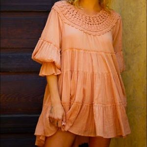 NWOT Free People Freshwater Tunic in Cafe Cream - Size Small